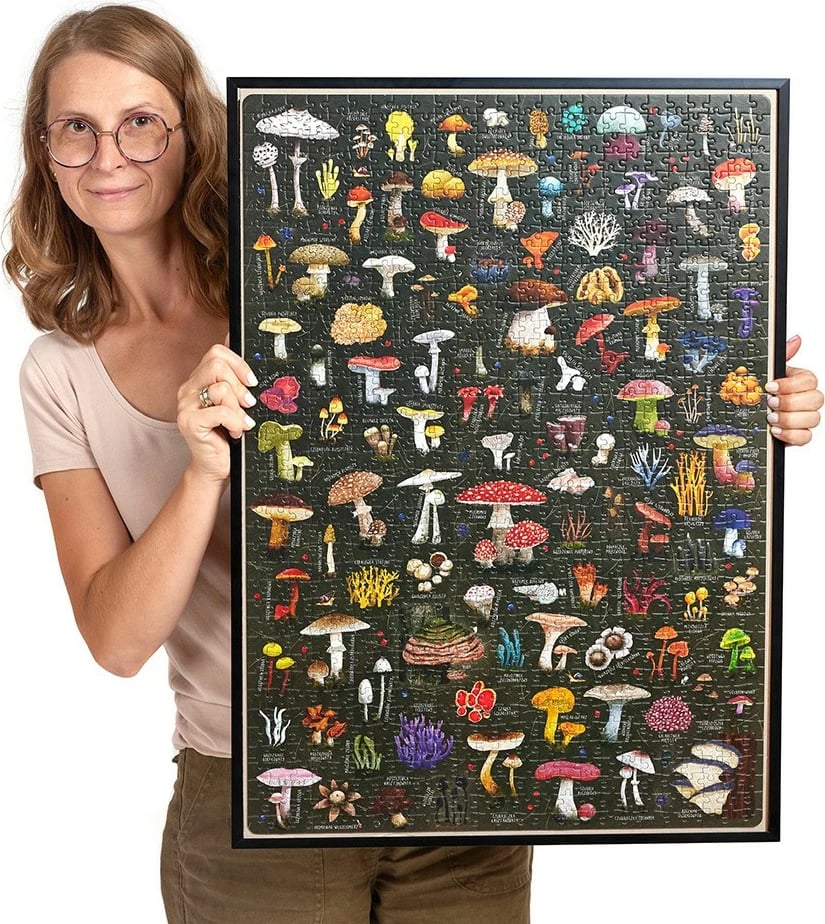 Puzzle CzuCzu Puzzlove Mushrooms 1000 pjesë, 48x68cm