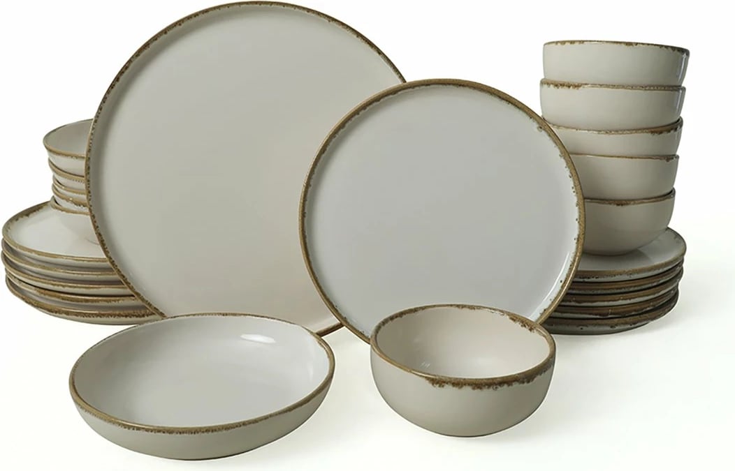 Set enësh darke qeramike, 24 copë, Hermia Concept, krem, X000158540000000000000000