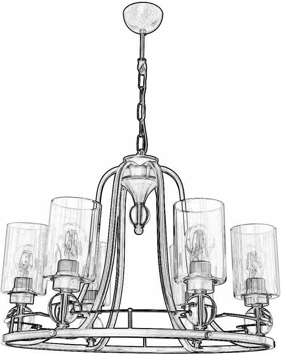 Llambadar Opviq, AV-1597-6E, ngjyrë antike, 6 vende
