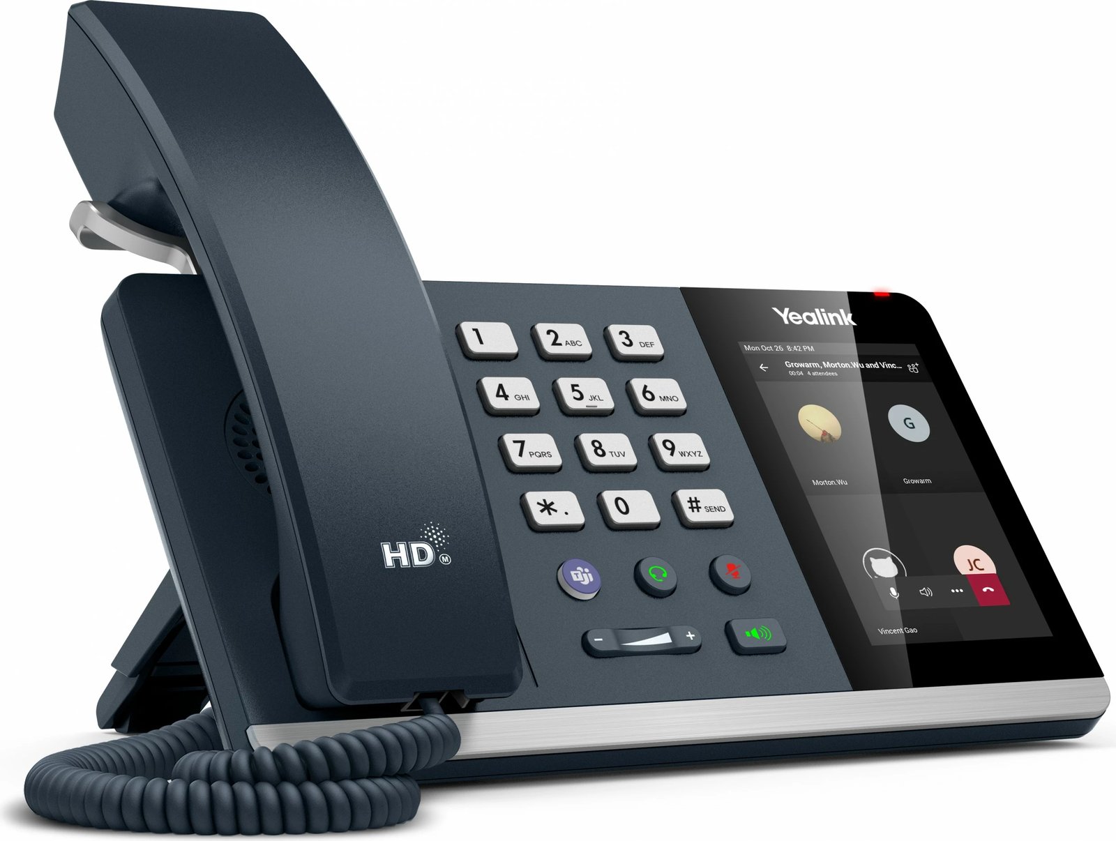 Telefon IP Yealink MP54 E2 Teams, ekran 4 inç, Wi-Fi, Bluetooth, gri