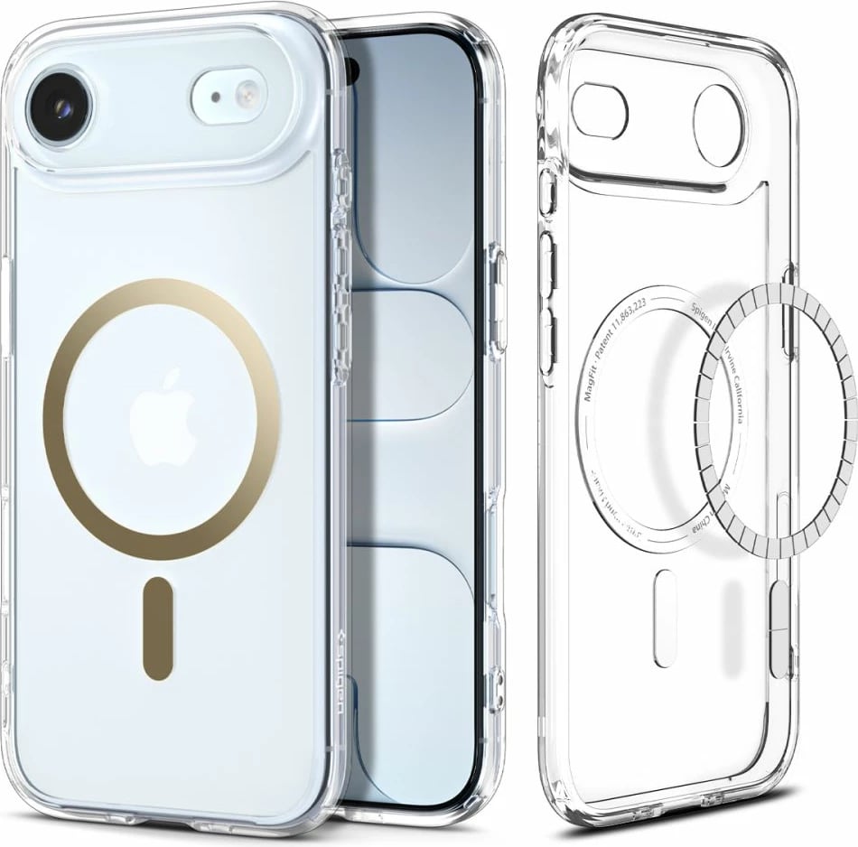 Mbështjellës Spigen Ultra Hybrid MagSafe për iPhone 17 Air, transparent, e artë