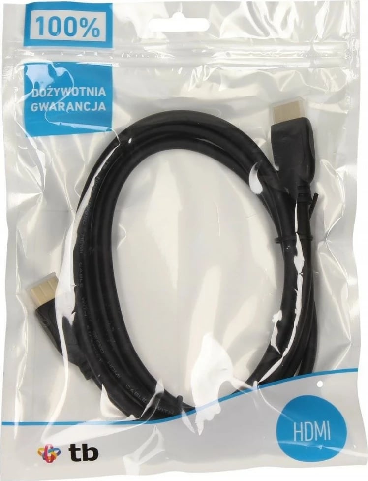 Kabllo HDMI TB 1.8m, High Speed me Ethernet, e zezë