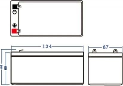 Bateri AGM VRLA e rikarikueshme, Green Cell, AGM43, 12V 3.4Ah