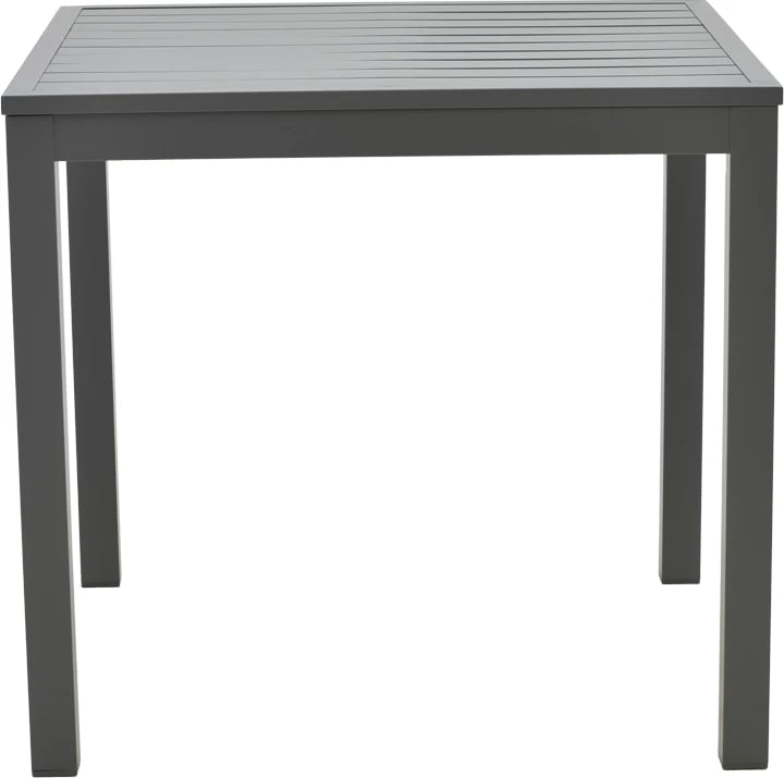 Set tavolinë me karrige për terasë Naoki - Kliton, alumin antracit, metal, ngjyrë e zezë, 80x80x74cm, 3 copë