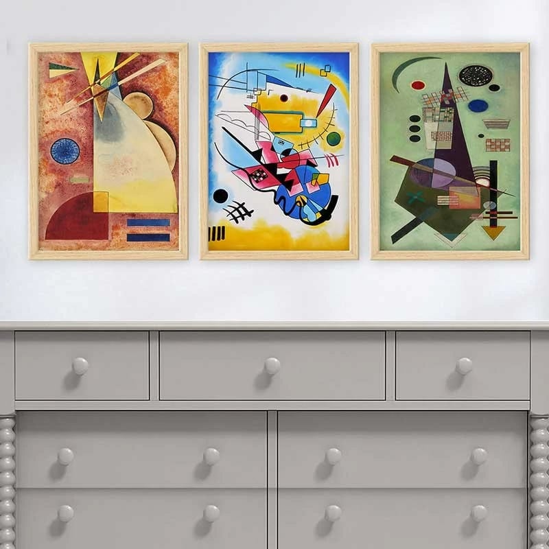 Set pikturash dekorative me kornizë, shumëngjyrëshe, 3 pjesë, Wallity, 3NTC_UN14832_3545