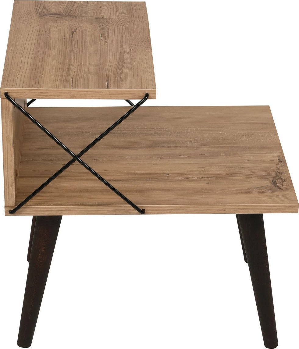 Komodinë Hanah Home, Cross, ngjyrë pishë