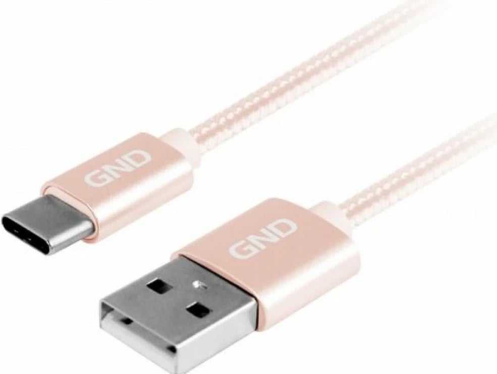 Kabllo Usb GND GNDUSBAC200MM06 (Pembe, 2m)