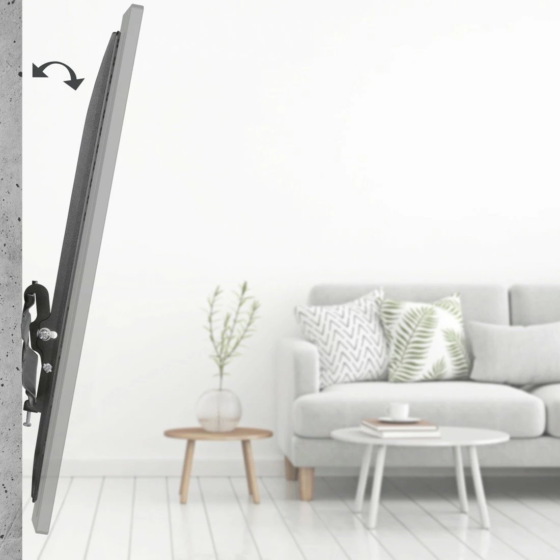 Mbajtës muri për TV Hama 220810, për LCD/LED 32-65 inç, VESA 400x400, Çelik, i zi