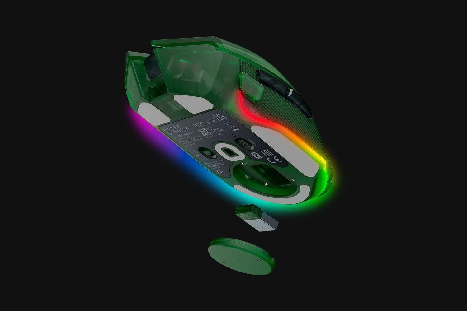 Maus Razer Basilisk V3 Pro 35K Phantom Green