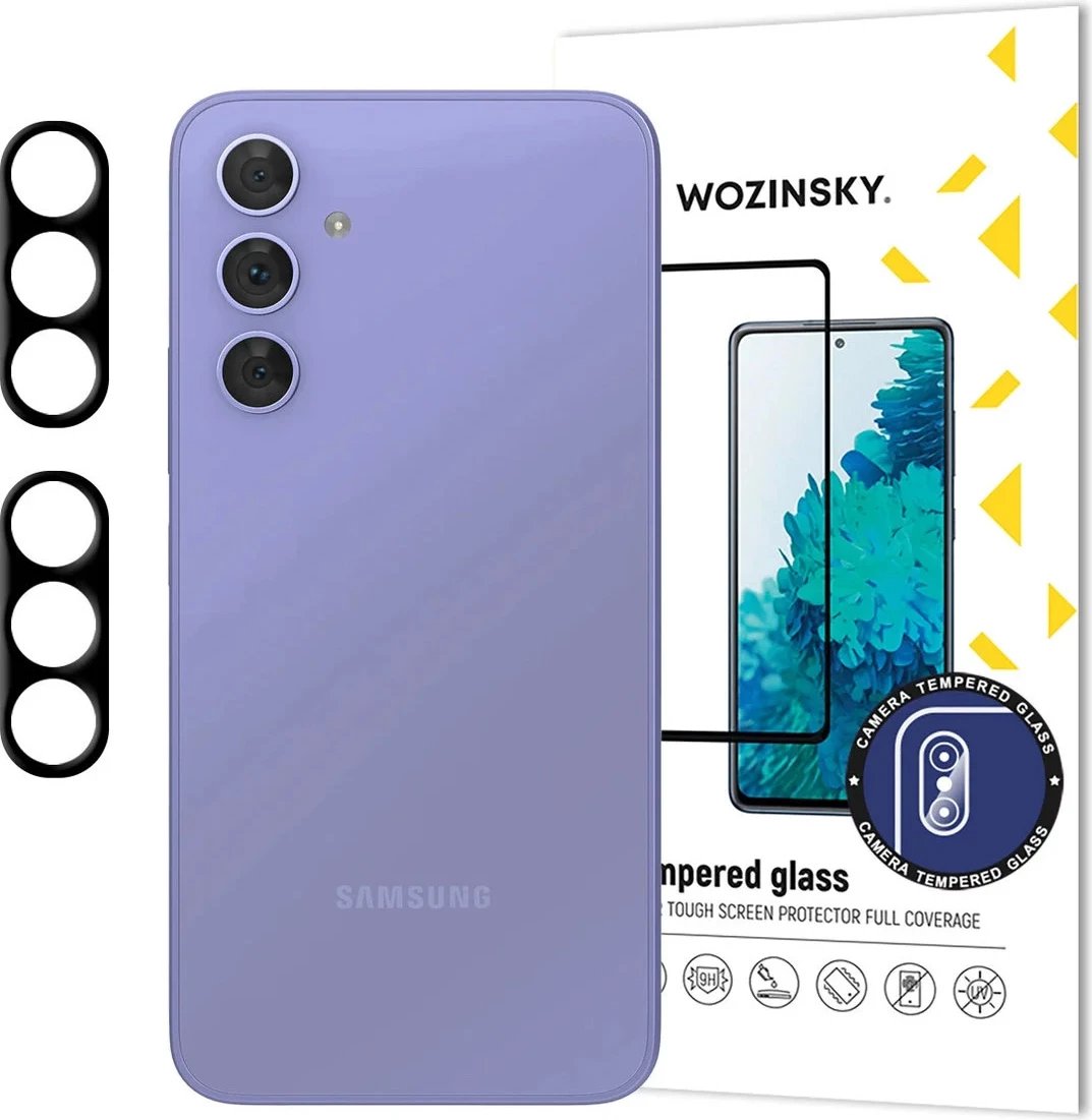 Mbrojtës xhami për kamerë Wozinsky për Samsung Galaxy A17 / A17 5G, set prej 2 copë, zi