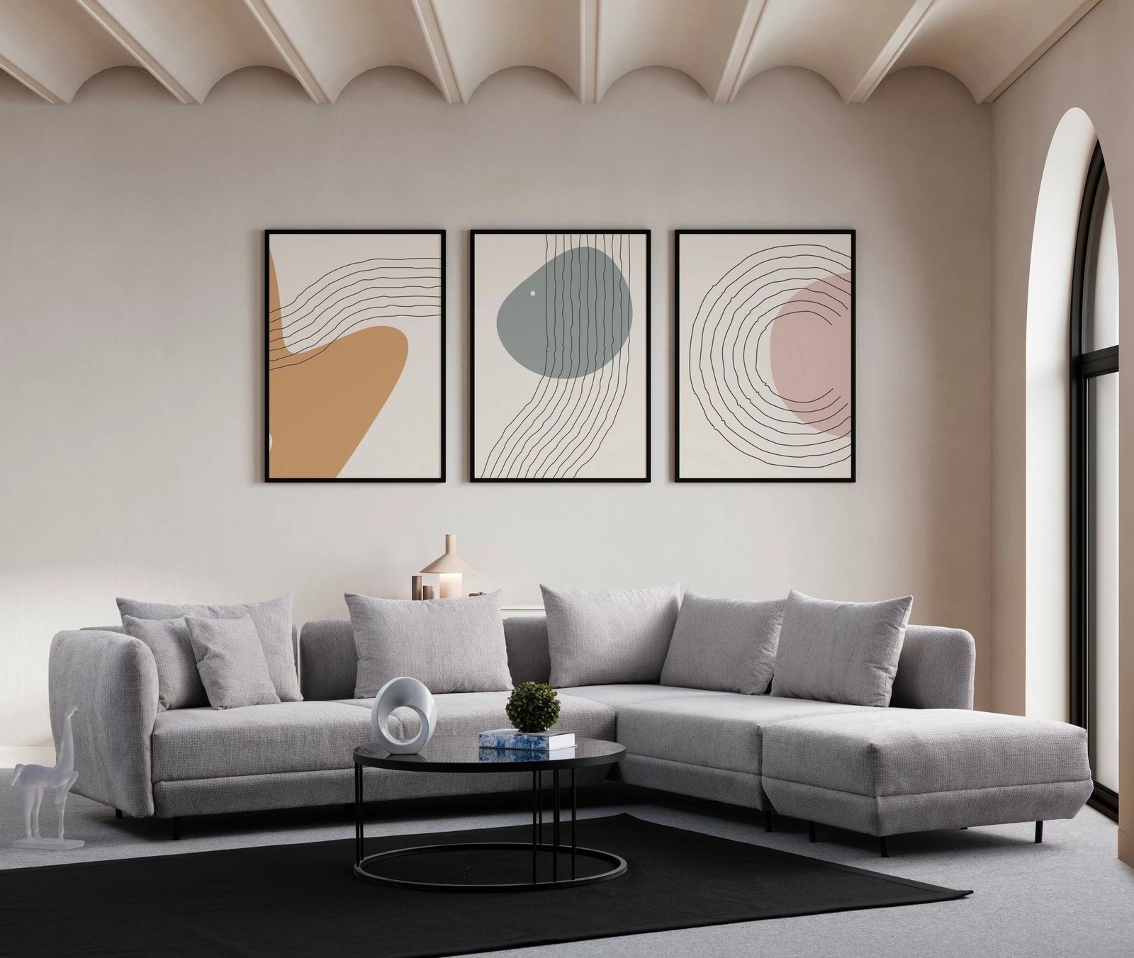 Këndare Floransa, ngjyrë gri e çelët, Atelier del Sofa