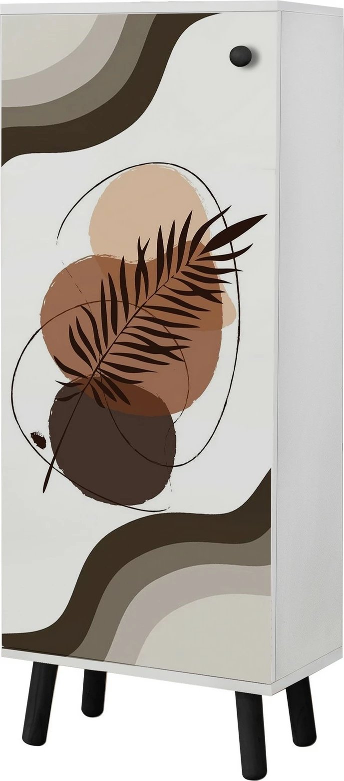 Dollap për këpucë Skye Decor, ngjyrë bardhë/zezë, Vegas - SB 955