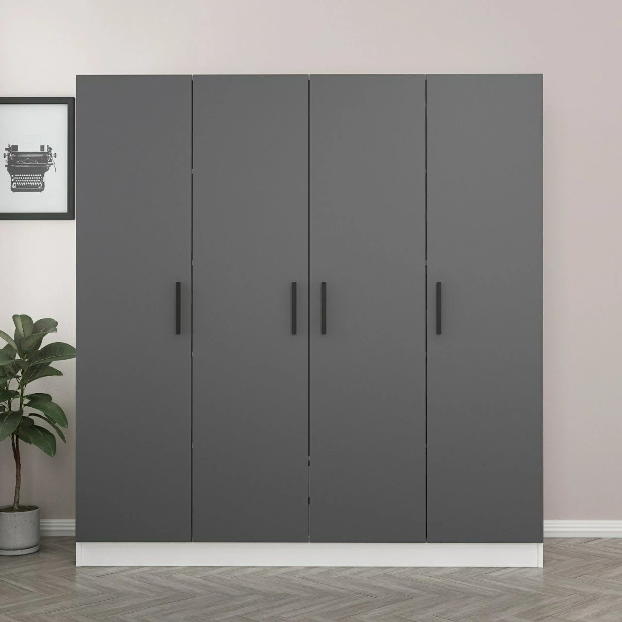 Dollap Skye Decor, ngjyrë antracit, 180x210x52cm, 5051