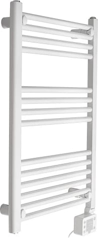 radiator elektrik banjoje me LED, Adler AD 7824, 600W, 50x90cm, 14 shufra, timer 24h, IP24, i bardhë