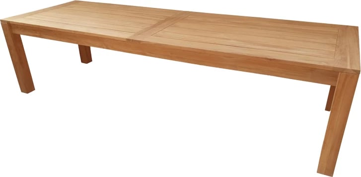 Tavolinë me karrige 9 copë Elaiza-Pablo dru tik ngjyrë natyrale-bezhë 240x100x76cm