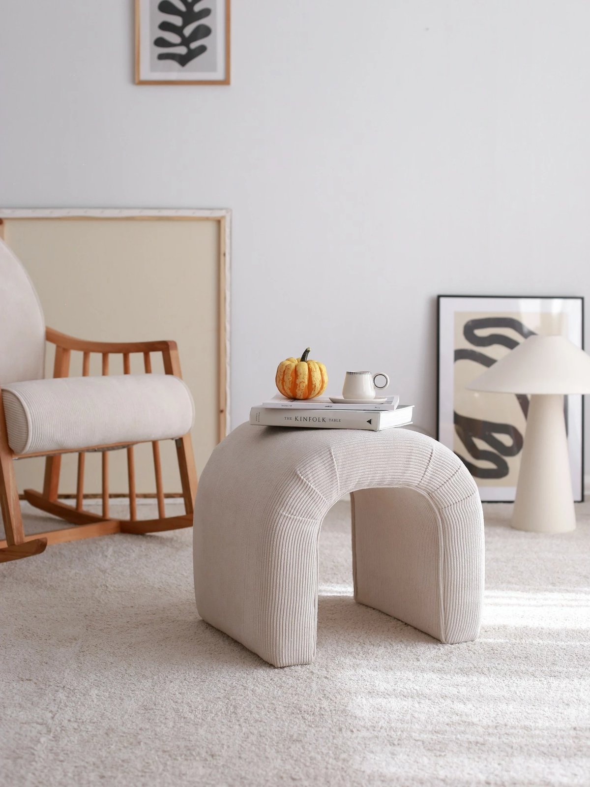 Puf Atelier del Sofa, fitilli, i bardhë