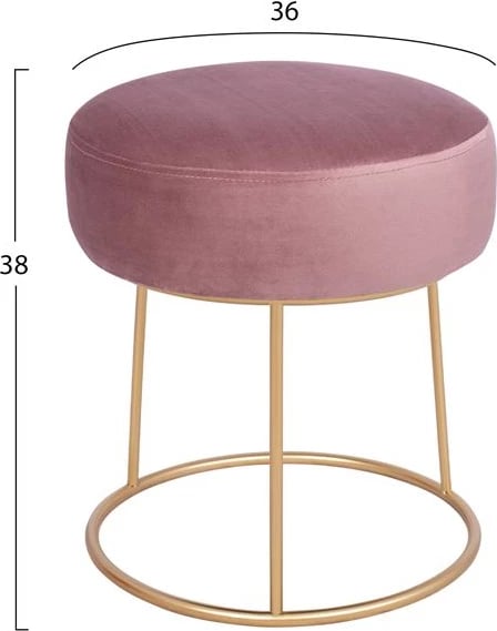 Karrige për bar Karlo FH8411.02, ngjyrë mollë e kalbur, bazë ari, 36x38 cm