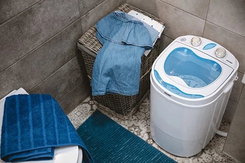 Makineri larëse portative me shtrydhje, Adler MS 8053, 3 kg larje, 1 kg shtrydhje, program 15 min, 360x370x530 mm, e bardhë