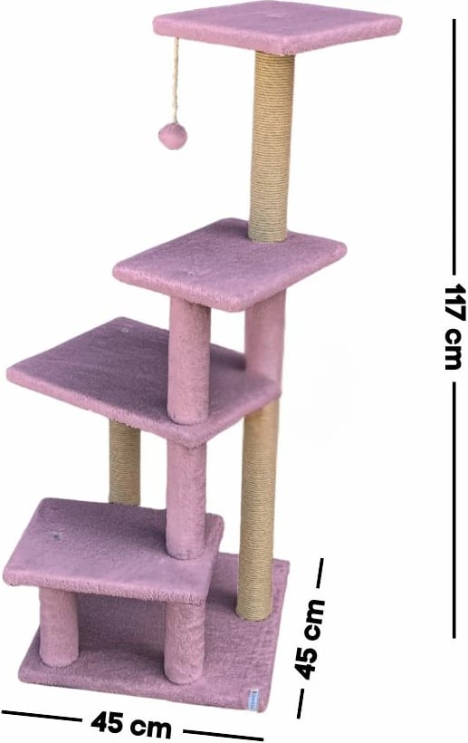 Dërrasë për gërvishtje për mace, Paws & Whiskers, Alessi, ngjyrë rozë e zbehtë