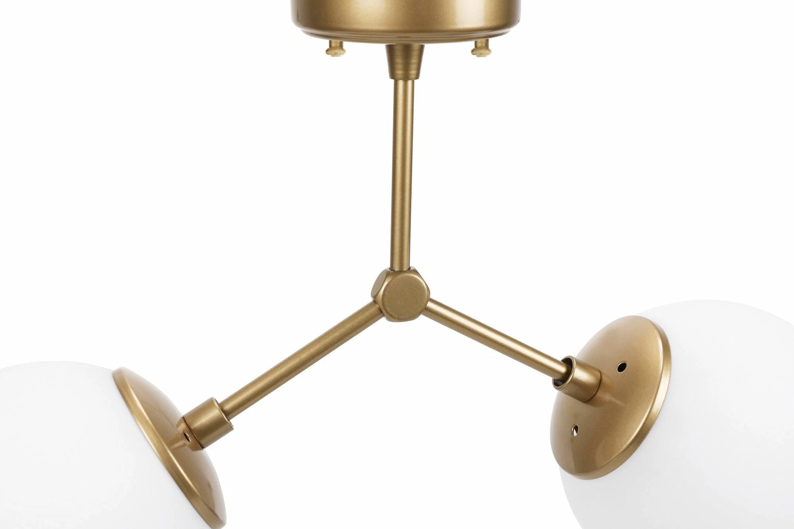 Llambë tavani skandinave, Opviq Damar - 6332, metal, xham, e verdhë dhe e bardhë, 44x15cm