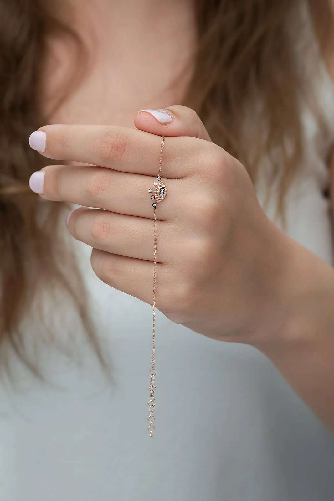 Byzylyk argjendi Jumeon, TRDYL760, ngjyrë rozë e artë, i bardhë, i zi