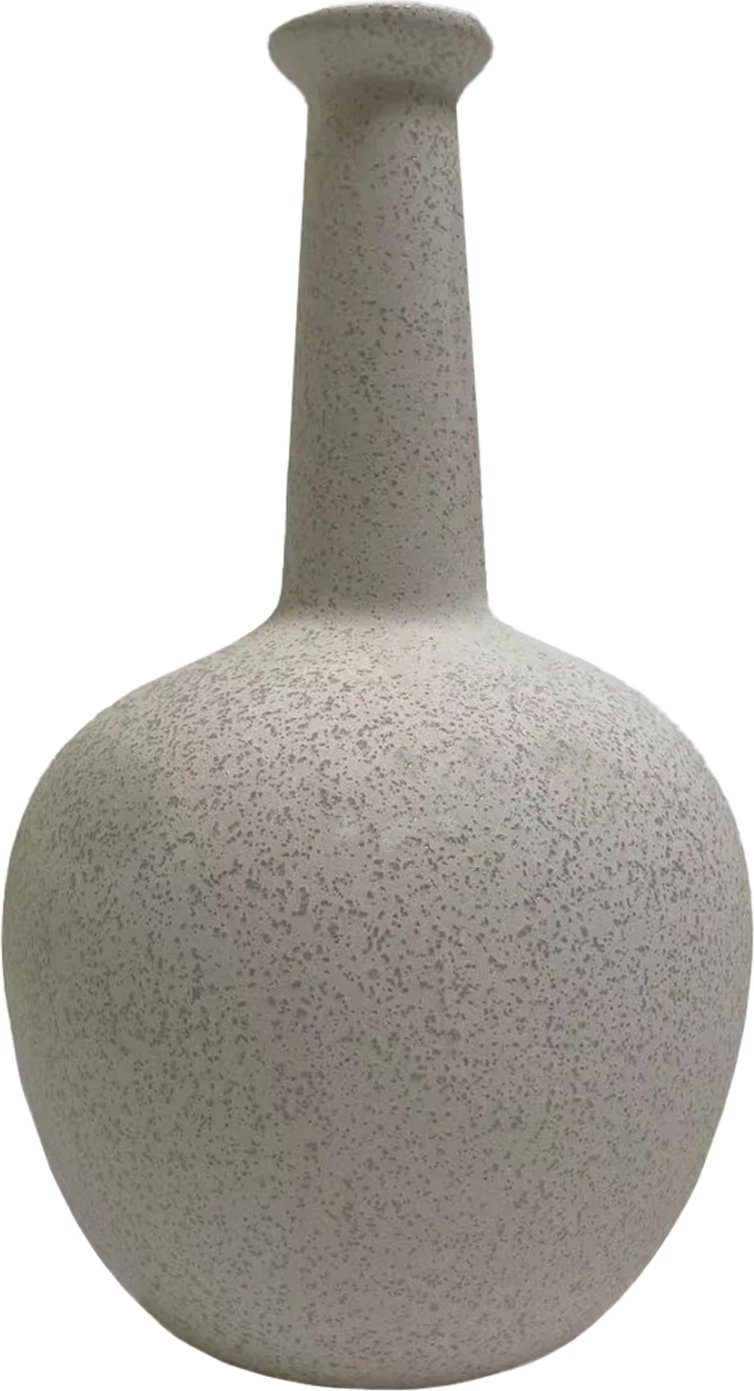 Dekor tavoline qeramike ELENDIL FH4593.01 ngjyrë e bardhë me kristalizim Φ15x25Hcm