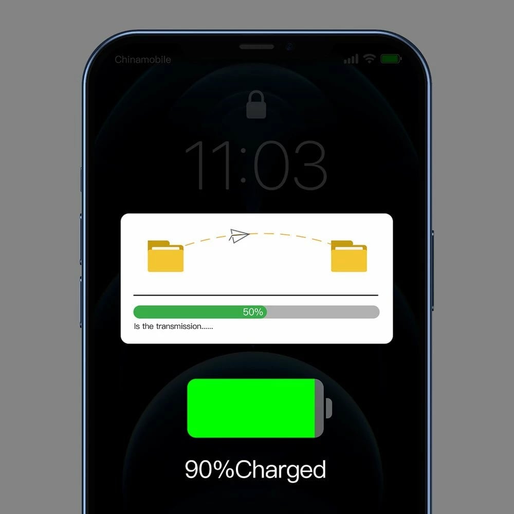 Kabllo Baseus CALWJ-01 USB në Lightning, 1m, 2.4A, e zezë