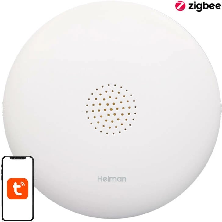 Sensor uji i mençur Heiman WS2WL, WiFi, Tuya Smart Life, i bardhë