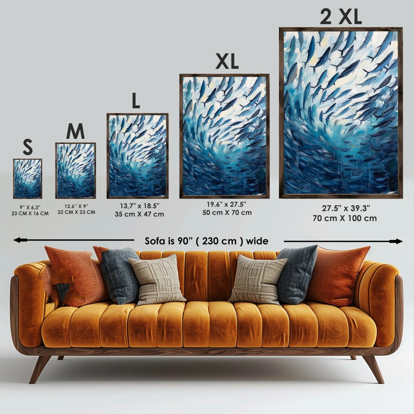 Pikturë dekorative me kornizë MDF, shumëngjyrëshe, GE250-L