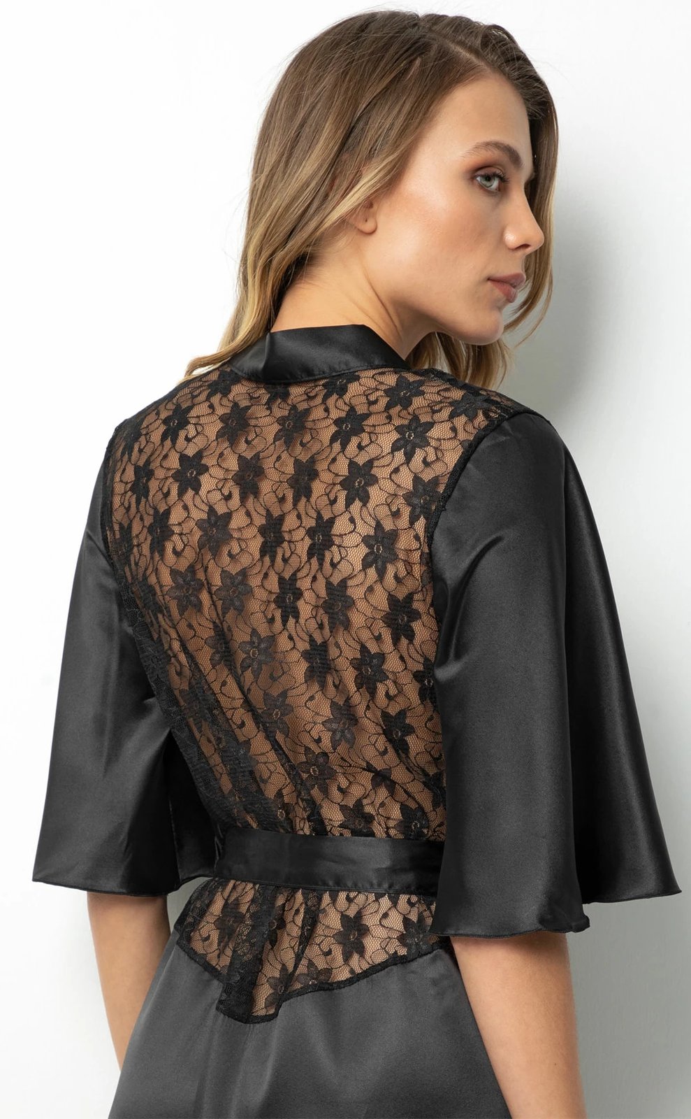 Rrobë mëngjesi Jumeon, e zezë, 002-000914