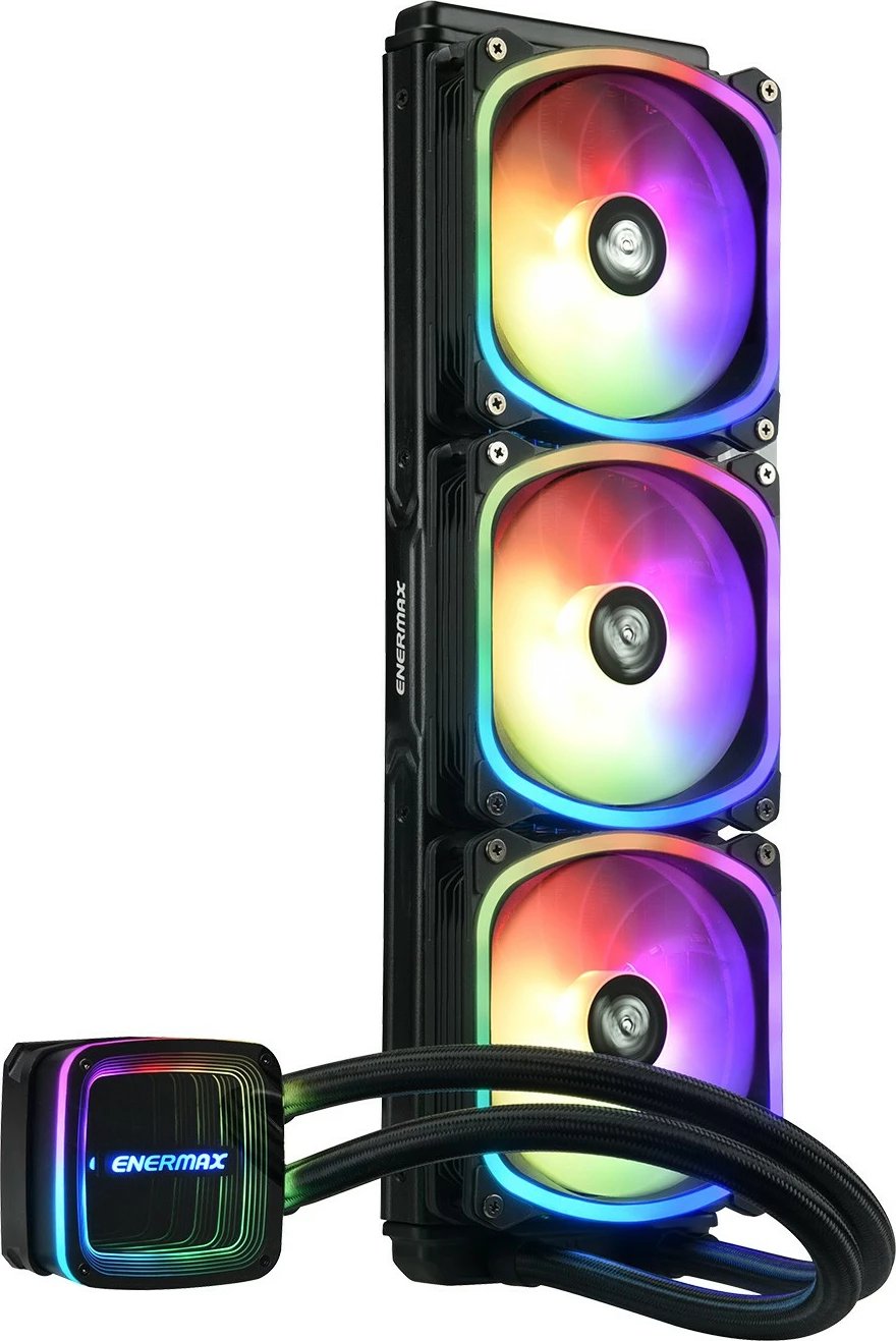 Ftohës uji Enermax Aquafusion ADV ELC-AQFA360-SQA, 360mm, 3x120mm, ARGB, i zi