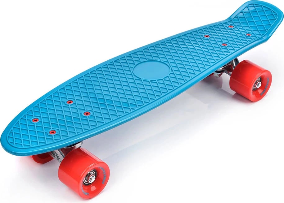 Skateboard plastik Meteor unisex, kaltër