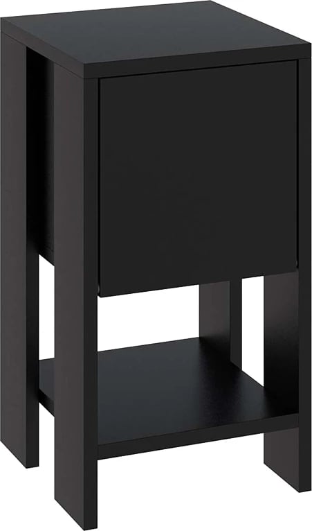 Komodinë nate Ema, melaminë, ngjyrë e zezë, 30x30x55cm