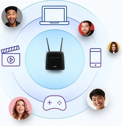 Router D-Link DWR-960 LTE Cat7, Wi-Fi AC1200, Dual-band, 4G/3G, i zi