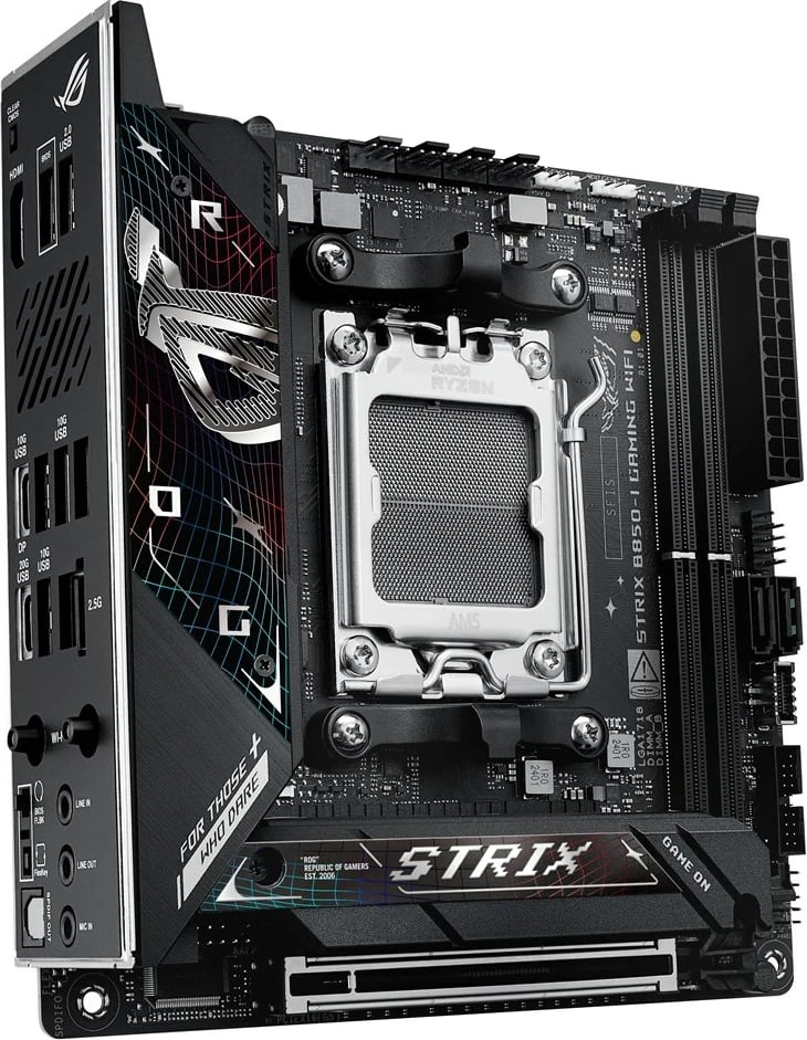 Pllakë amë ASUS ROG STRIX B850-I GAMING WIFI, Socket AM5, mini ITX, E zezë
