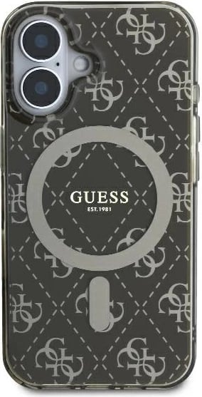 Mbështjellës Guess IML 4G Background MagSafe për iPhone 16 Plus, Kafe Mbështjellës Guess IML 4G Background MagSafe për iPhone 16 Plus, Kafe