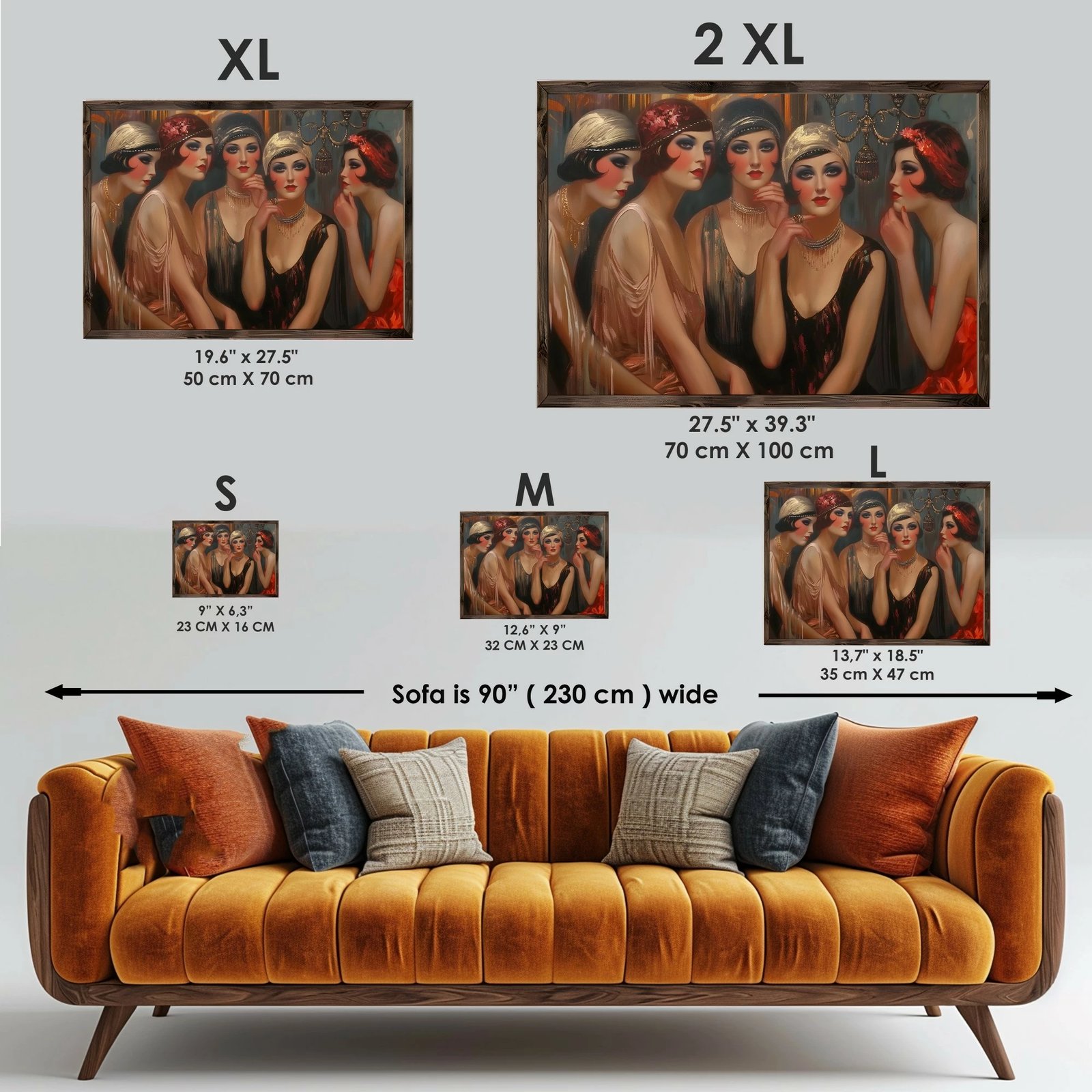 Pikturë dekorative me kornizë MDF, shumëngjyrëshe, Wallity, GE153-L