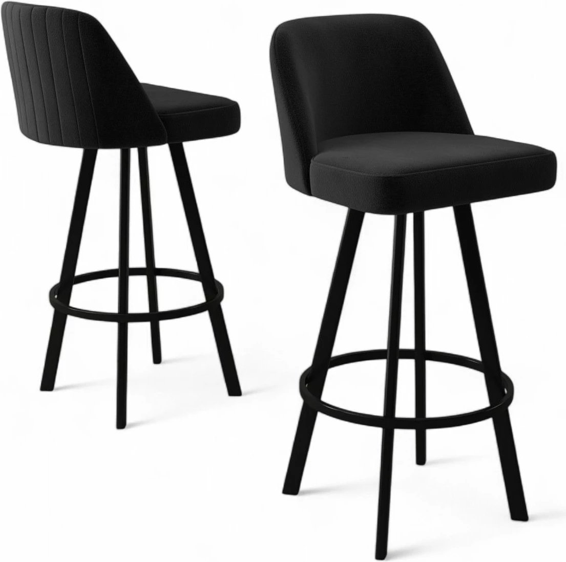 Set karrigesh për bar (4 copë), Hanah Home, Atex, e zezë