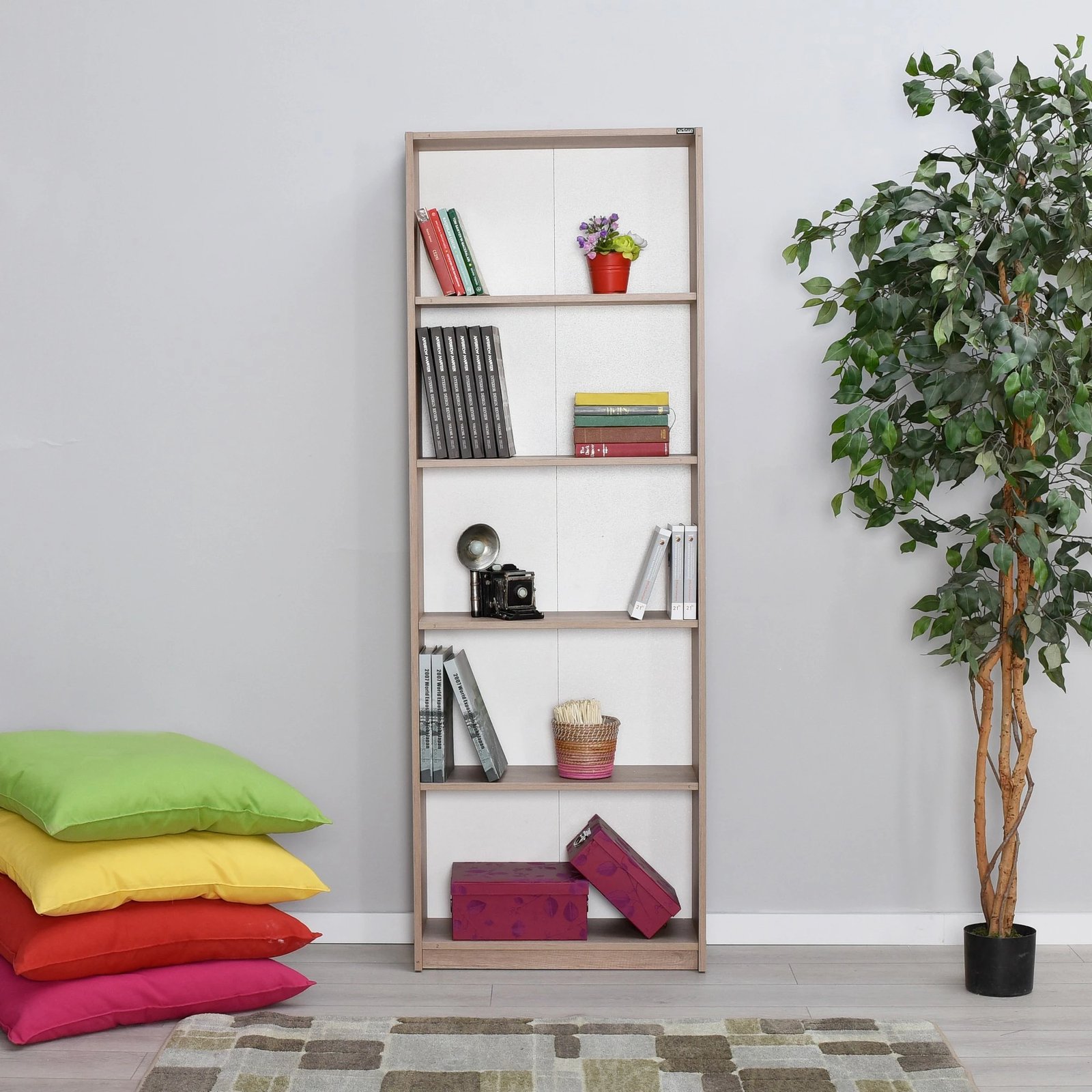 Raft librash Hanah Home, Ktp-350-Tt-1, ngjyrë arr e çelët