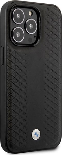 Mbështjellës BMW BMHMP14X22RFGK për iPhone 14 Pro Max 6.7", lëkurë, MagSafe, zi