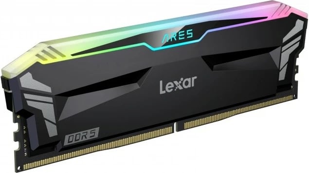 RAM Memorje Lexar ARES RGB DDR5, 32GB (2x16GB), 6800MHz, CL34, e zezë RAM Memorje Lexar ARES RGB DDR5, 32GB (2x16GB), 6800MHz, CL34, e zezë