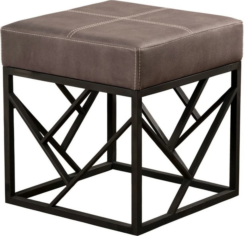 Puf Atelier del Sofa, ngjyrë antracit, këmbë metalike