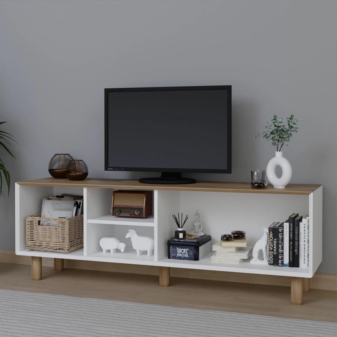 Komodë TV Skye Decor, stil bohemian, ngjyrë lisi Garden, 1600-143