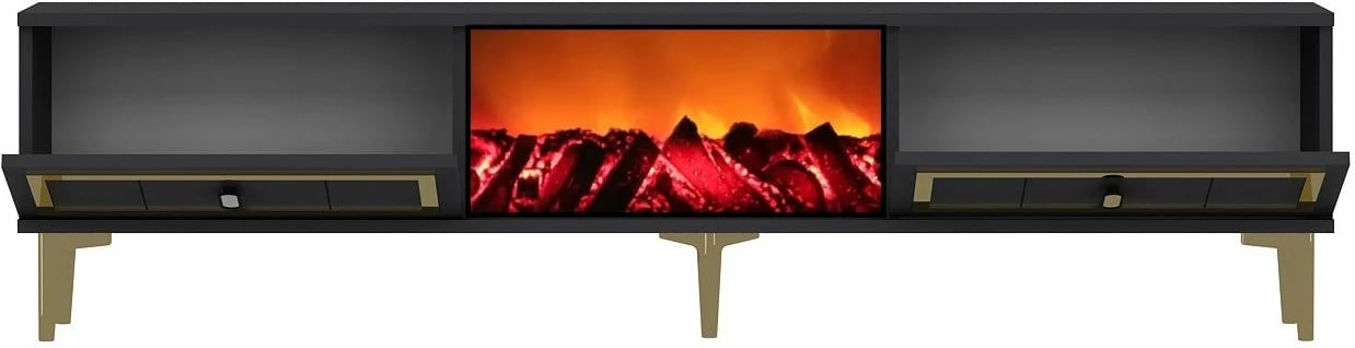 Komodë TV Skye Decor, me oxhak Orion, anthracite, ar