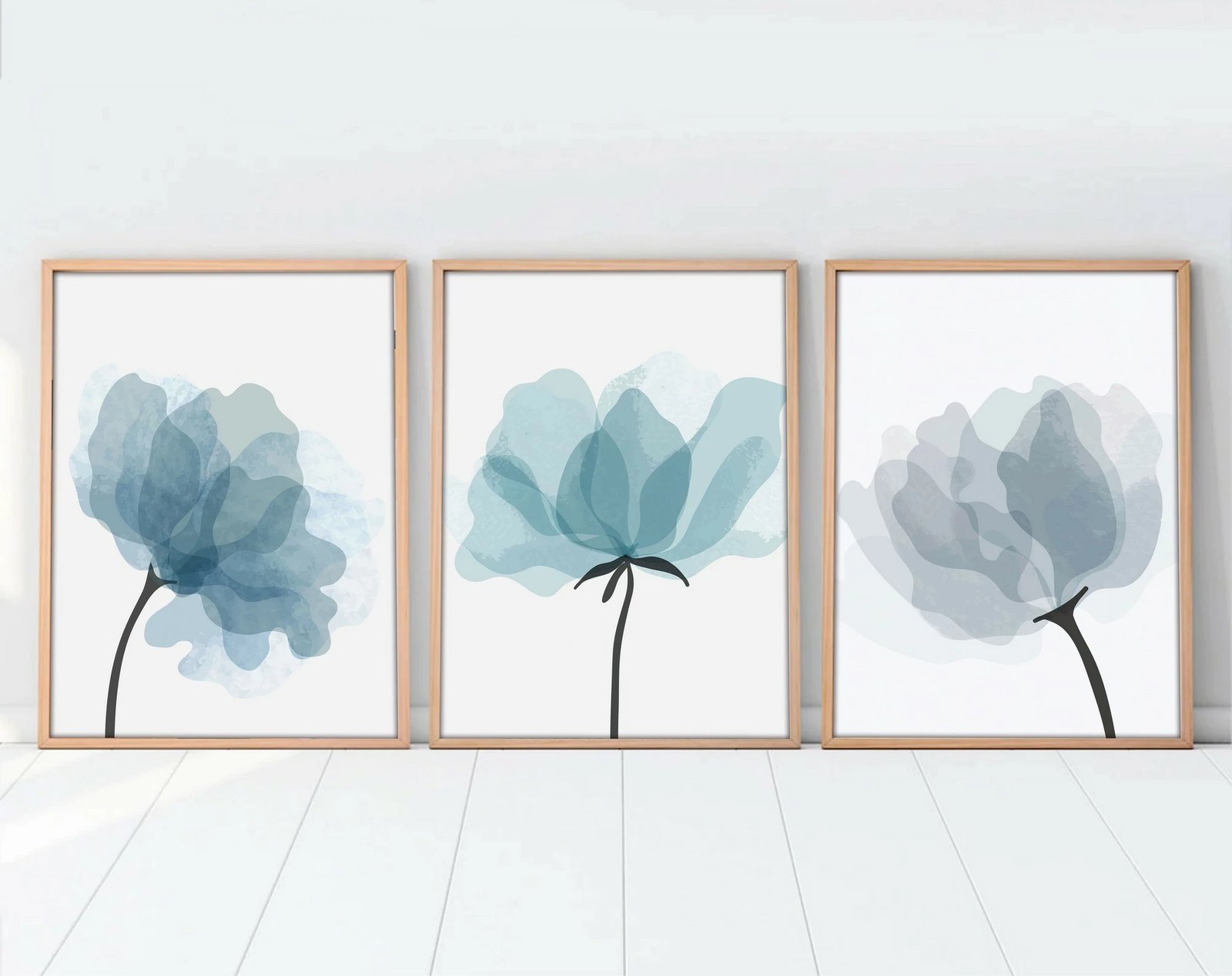 Pikturë dekorative me kornizë, 3 pjesë, Wallity, shumëngjyrëshe, Huhu206, 20x30cm