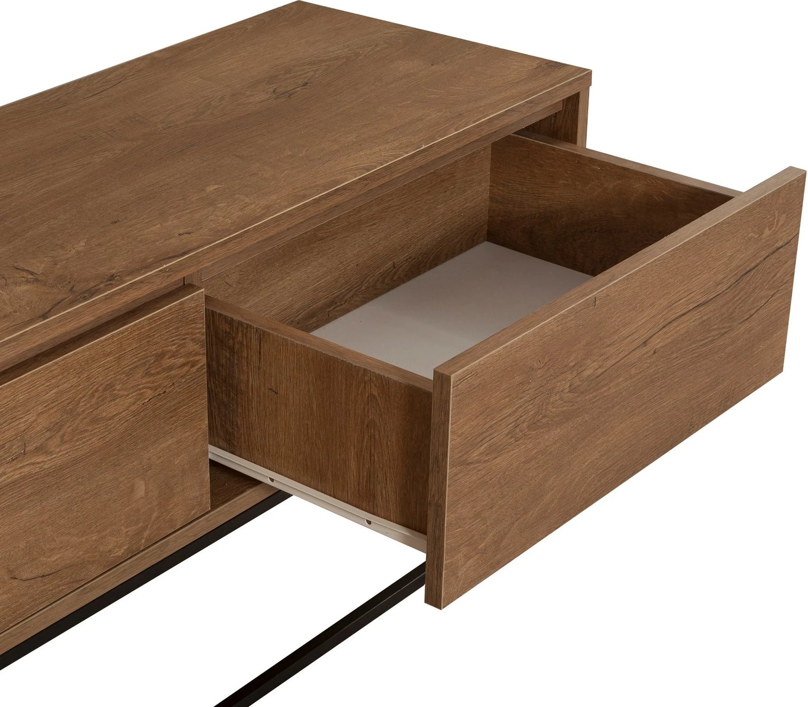 Set mobiljesh për dhomë dite, Skye Decor, Laxus Takım 25, ngjyrë arre dhe e zezë