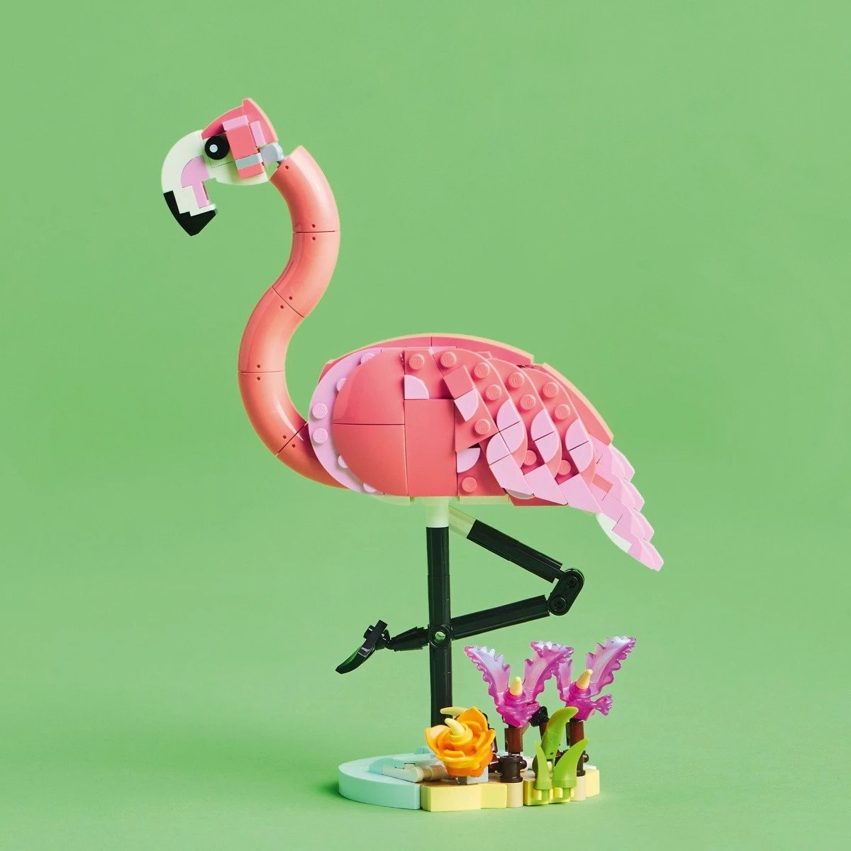 Set ndërtimi LEGO Creator 3-in-1 31170 Wild Animals: Pink Flamingo, 288 pjesë, rozë