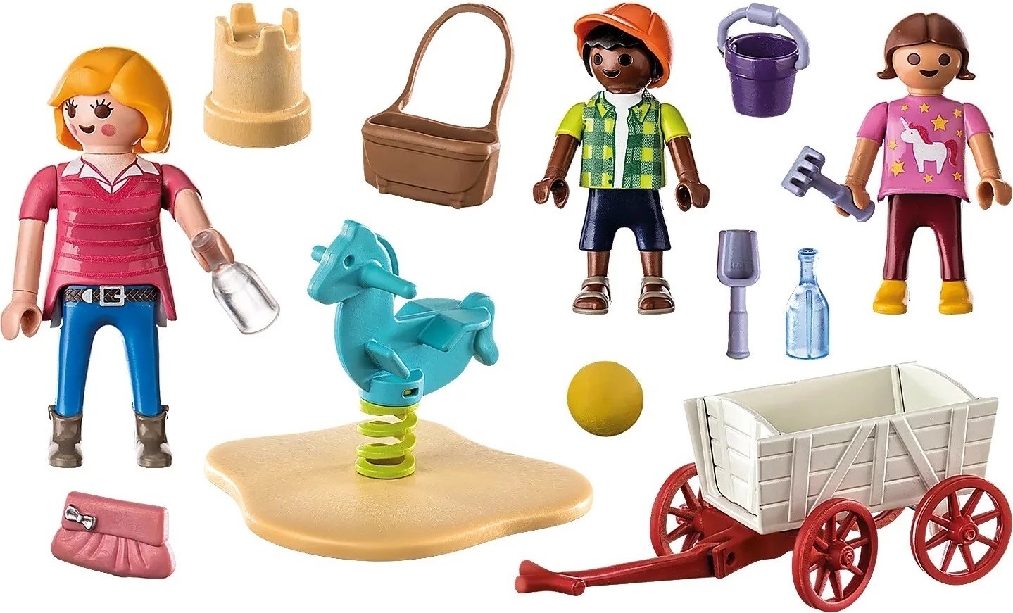 Set figurash Playmobil City Life 71258, 25 pjesë, me kujdestare dhe karrocë, shumëngjyrësh