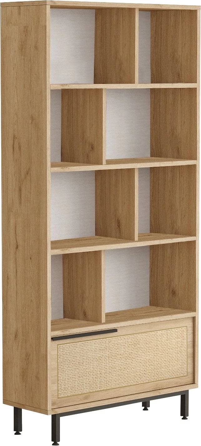 Raft librash Skye Decor, ngjyrë arre dhe lis, On4-Su