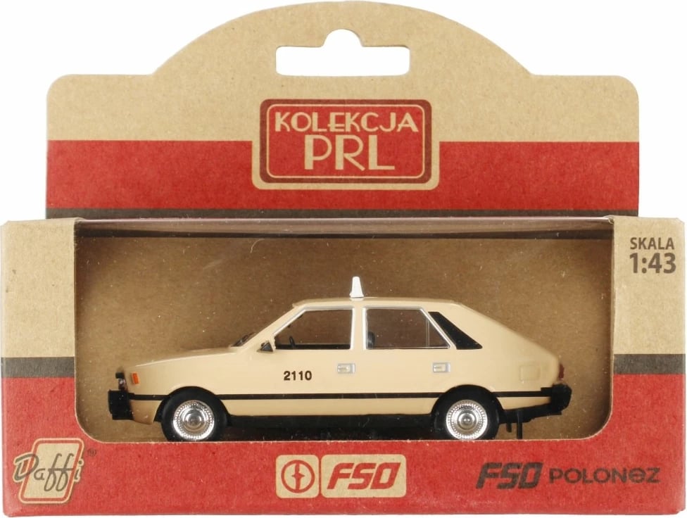 Makine lodër Daffi FSO Polonez Taxi, shkallë 1:43, bezhë